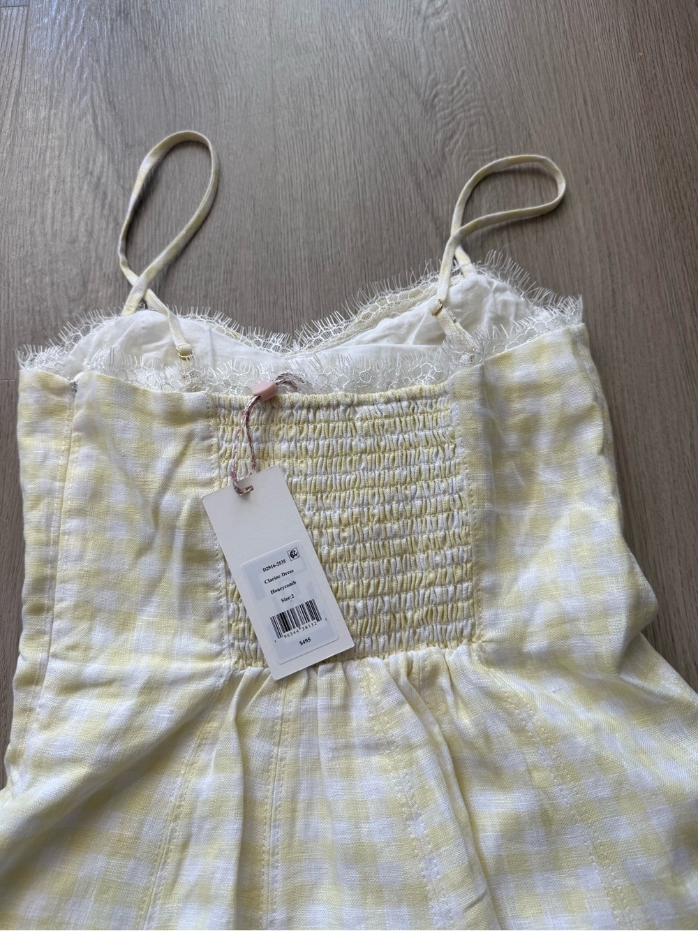 LoveShackFancy CLARINE GINGHAM BOW MINI DRESS - Picture 14 of 15
